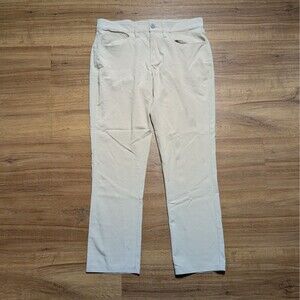 Tasc Pants Mens 30x30(32x27) Straight Fit Khaki Performance Bamboo Golf Stretch